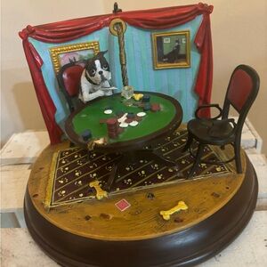 Super Rare Vintage HTF The Poker Playing Boston Terrier Danbury Mint Retired
